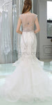 Cap Sleeveless Unique Design Mermaid Elegant Formal Long Prom Dresses With Beads LMX1153