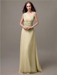 Unique One-shoulder Sleeveless A-line Floor-Length Bridesmaid Dresses