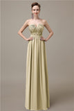 Sweetheart Simple A-line Floor-Length Chiffon Bridesmaid Dresses