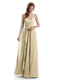 Charming Halter V-neck Floor Lenght Bridesmaid Dresses