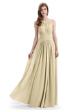 Charming Halter Floor Length Bridesmaid Dresses