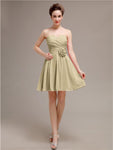 Sweetheart A-Line Short Chiffon Bridesmaid Dresses