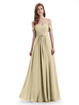 A-line Off-The-Shoulder Sweetheart Floor Length Bridesmaid Dresses