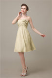 A-line Chiffon Sweetheart Knee-Length Short Bridesmaid Dresses