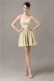 Popular Chiffon A-line Sweetheart Mini Bridesmaid Dresses