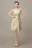 Popular One-shoulder Sweetheart Knee-Length Bridesmaid Dresses