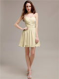 Simple Sweetheart A-Line Short Chiffon Bridesmaid Dresses