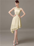 Illusion A-Line Short Bridesmaid Dresses