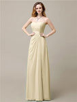 Elegant A-line Chiffon Sweetheart Floor-Length Bridesmaid Dresses