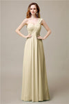 Pretty A-line Chiffon One-Shoulder Floor-Length Bridesmaid Dresses