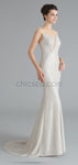 Charming Simple Sparkly Silver Blue Unique Round Neck Mermaid Modest Long Prom Dresses LMX1185