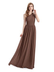 Charming One-shoulder A-line Chiffion Floor-Length Bridesmaid Dresses