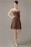 Fashion Sweetheart A-line Chiffon Knee-length Bridesmaid Dresses