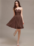 Chiffon Sleeveless A-line Knee-Length Bridesmaid Dresses