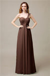 Pretty A-line Chiffon One-Shoulder Floor-Length Bridesmaid Dresses