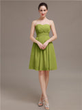 Sweetheart Chiffon A-line Short Bridesmaid Dresses