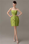 Elegant A-line Pleated Chiffon Knee-length Bridesmaid Dresses