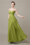 Pretty Strapless Chiffon A-line Floor-Length Bridesmaid Dresses