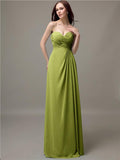 Elegant Sweetheart Chiffon A-line Long Bridesmaid Dresses