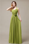 Pretty A-line Chiffon Hatler Floor-Length Bridesmaid Dresses