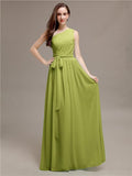 A-line One-shoulder Long Bridesmaid Dresses