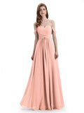 A-line Off-The-Shoulder Sweetheart Floor Length Bridesmaid Dresses