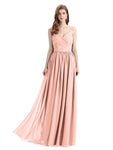 Elegant Spaghetti Straps A-line Chiffion Floor-Length Bridesmaid Dresses