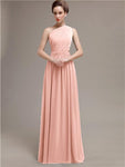 Simple One-shoulder Chiffon Long Bridesmaid Dresses