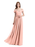 Simple A-line Chiffon Spaghetti Straps Bridesmaid Dresses