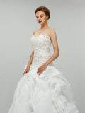 Custom Real Made Sweetheart Unique Design High Quality Wedding Dresses, Bridal Dress LMX1124