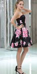A-line Newest Half Back A-Line Modest Satin Homecoing Dresses LMX1168