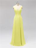 Fashion A-line V-neck Chiffon Bridesmaid Dresses