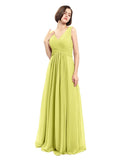 Simple A-line Chiffon V-neck Bridesmaid Dresses