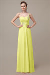 Sweatheart A-line Chiffon One Shoulder Floor-Length Long Bridesmaid Dresses