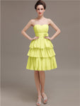 Sweetheart Pleats A-line Short Bridesmaid Dresses