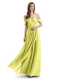 Charming Off-The-Shoulder Sweethert Floor Lenght Bridesmaid Dresses