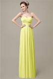 A-line Chiffon Sweetheart Floor-Length Long Bridesmaid Dresses