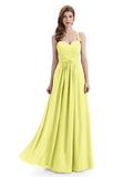 Elegant Spaghetti Strap Sweetheart Floor Length Bridesmaid Dresses