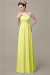 A-line Sweetheart Chiffon Floor-Length Long Bridesmaid Dresses