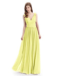 Simple Spaghetti Straps Chiffon A-line Sleeveless Floor-Length Bridesmaid Dresses