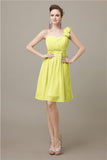 Popular One-shoulder Sweetheart Knee-Length Bridesmaid Dresses