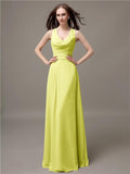 Shoulder Strap A-line Floor-Length Bridesmaid Dresses