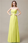 Elegant Straight Chiffon A-line Floor-Length Bridesmaid Dresses