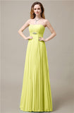 Elegant Straight Chiffon A-line Floor-Length Bridesmaid Dresses