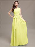 Beautiful A-line One-Shoulder Sleeveless Floor-Length Bridesmaid Dresses