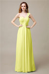 Pretty A-line Chiffon One-Shoulder Floor-Length Bridesmaid Dresses