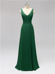 Fashion A-line V-neck Chiffon Bridesmaid Dresses