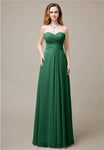 Charming A-line Sweetheart Sleeveless Floor-Length Bridesmaid Dresses