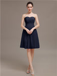 Sweetheart Chiffon A-line Short Bridesmaid Dresses