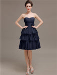 Sweetheart Pleats A-line Short Bridesmaid Dresses